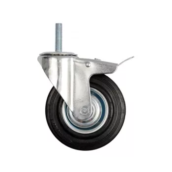 VOREL Ipari kerék forgóvillás fékkel 100 mm 60 kg