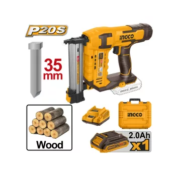 INGCO Akkus szögbelövő 20 V (1 x 2,0 Ah akku + töltő)