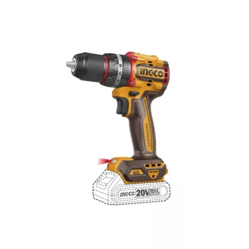   INGCO Akkus ütvefúró-csavarozó 66 Nm szénkefe nélküli 20 V (2 x 2,0 Ah akku + töltő)