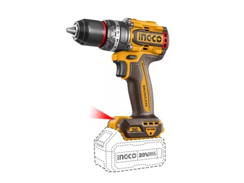 INGCO Akkus ütvefúró-csavarozó 96 Nm szénkefe nélküli 20 V (akku és töltő nélkül)