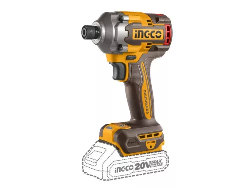 INGCO Akkus ütvecsavarozó 1/4" 285 Nm szénkefe nélküli 20 V (2 x 2,0 Ah akku + töltő)