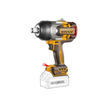   INGCO Akkus ütvecsavarozó 3/4" 1750 Nm szénkefe nélküli 20 V (2 x 8,0 Ah akku + töltő)