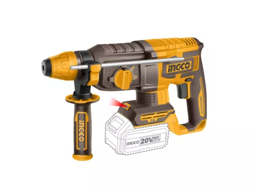 INGCO Akkus kombikalapács 2,5 J SDS-Plus szénkefe nélküli 20 V (2 x 4,0 Ah akku + töltő)