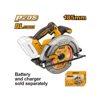   INGCO Akkus körfűrész 185 mm  20 V (akku és töltő nélkül)