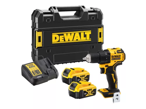 DEWALT Akkus fúrócsavarozó 18 V szénkefe nélküli (2 x 5,0 Ah akku + töltő + TSTAK) DCD708P2T