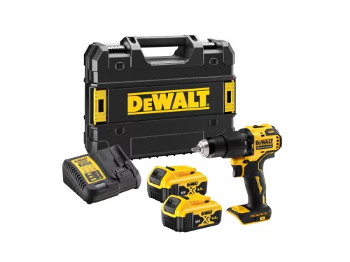 DEWALT Akkus ütvefúró-csavarozó 18 V szénkefe nélküli (2 x 4,0 Ah akku + töltő + TSTAK) DCD709M2T