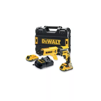   DEWALT Akkus gipszkarton csavarbehajtó + tár 18 V szénkefe nélküli (2x2 Ah+töltő+TSTAK) DCF620D2K