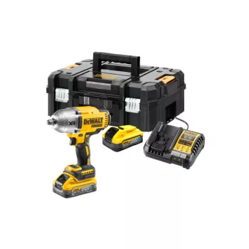   DEWALT Akkus ütvecsavarozó 18 V szénkefe nélküli 1/2" 1396/1898 Nm (2 x 5,0 Ah akku+töltő+TSTAK)
