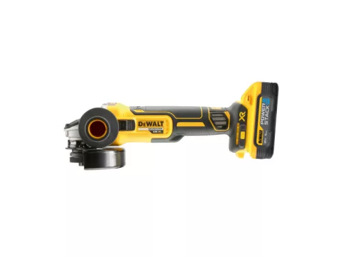 DEWALT Akkus sarokcsiszoló 125 mm 18 V szénkefe nélküli 125 mm (2 x 5 Ah + töltő + TSTAK) DCG405H