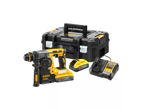 DEWALT Akkus fúrókalapács 18 V szk. nélküli 2,1 J (2 x 5,0 Ah Power Stack akku + töltő + TSTAK)