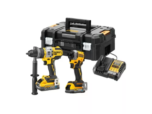 DEWALT Akkus erőcsomag 18 V (DCF850+DCD999 + 1x5,0 Ah +1x1,7 Ah Power Stack akku+töltő+TSTAK)