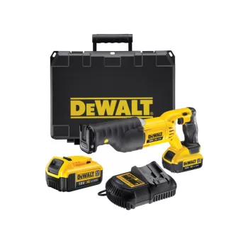   DEWALT Akkus szablyafűrész 18 V szénkefe nélküli (2 x 4 Ah + töltő + TSTAK) DCS380M2