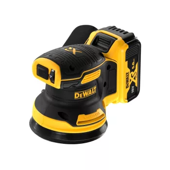   DEWALT Akkus excenter csiszoló 18 V szénkefe nélküli (2 x 5,0 Ah akku + töltő) DCW210P2