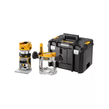   DEWALT Akkus felsőmaró 18 V (Akku + töltő nélkül, koffer) DCW604NT