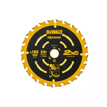   DEWALT EXTREME Fűrésztárcsa fához 165 x 20 x 1,65 mm / 24T