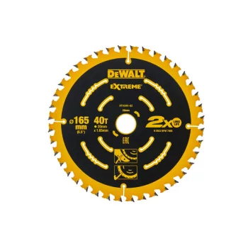   DEWALT EXTREME Fűrésztárcsa fához 165 x 20 x 1,65 mm / 40T
