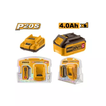   INGCO Akkumulátor és töltő szett (1 x 4,0 Ah akku + 2,0 A töltő)