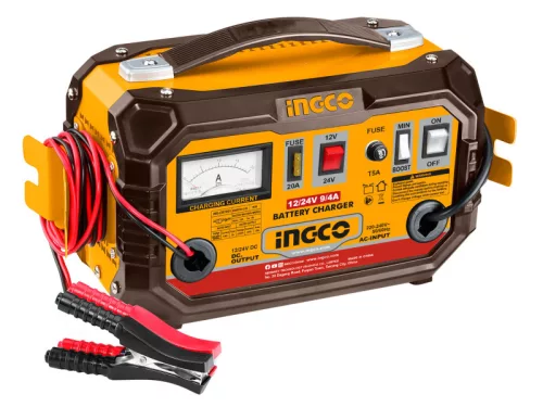 INGCO Akkumulátor töltő 12/24 V 9/4 A 28-180 Ah