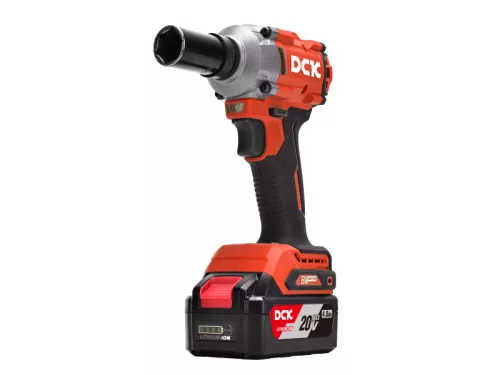 DCK Akkus ütvecsavarozó 1/2" 358 Nm szénkefe nélküli 20 V (2 x 5,0 Ah akku + töltő)