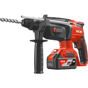   DCK Akkus kombikalapács 2,8 J SDS-Plus szénkefe nélküli 20 V (2 x 5,0 Ah akku + töltő)