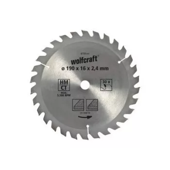   WOLFCRAFT - Circular Hand Saw Blades, brown series (fast, rough cuts) 180mm 22Z