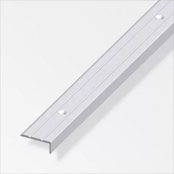   ALFER - végprofil, szöghornyos perforált alumínium eloxált ezüst 1000x25x10mm