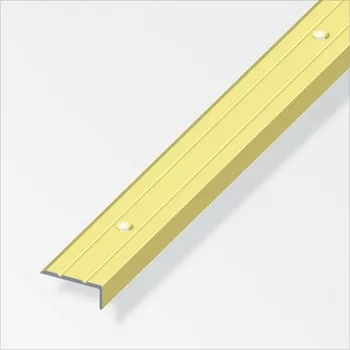   ALFER - végprofil, szöghornyos perforált alumínium eloxált sárgaréz 1000x25x10mm