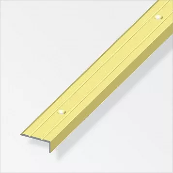 ALFER - végprofil, szöghornyos perforált alumínium eloxált sárgaréz 1000x25x10mm