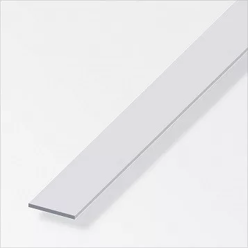 ALFER - Flat bar 25x2,0 Alu silver 2m
