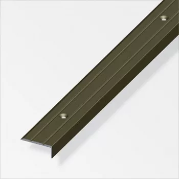   ALFER - végprofil, szöghornyos perforált alumínium eloxált bronz 2000x25x10mm