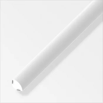   ALFER - negyed kerek sarokcsík öntapadó PVC fehér 1000x14x14mm