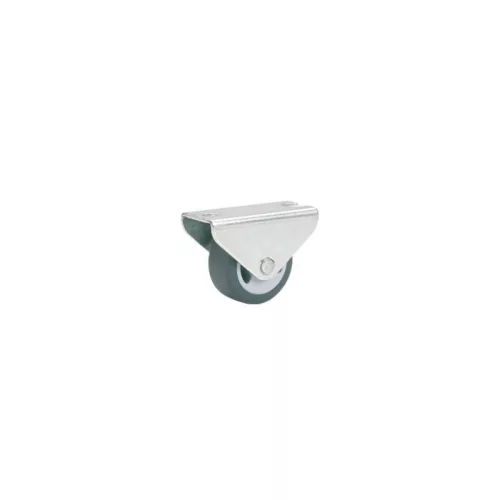 Dörner + Helmer - Fix bútorkerék TPE futófelület 25x13 mm 40x19 mm lemezzel