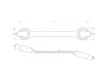 YATO Fékcsőkulcs 8x10 mm CrV 6140