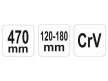YATO Állítható körmös kulcs 120-180 mm / 470 mm CrV
