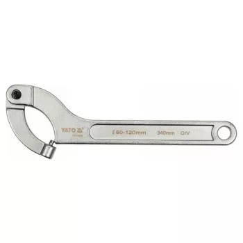   YATO Állítható csapos körmös kulcs 80-120 mm / 340 mm CrV