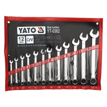 YATO Csillag-villáskulcs készlet 12 részes 8-24 mm CrV