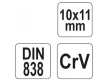 YATO Hajlított csillagkulcs 10 x 11 mm CrV