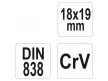 YATO Hajlított csillagkulcs 18 x 19 mm CrV