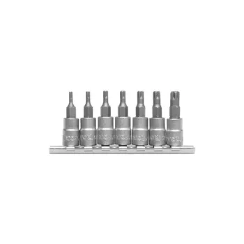   YATO Bit dugókulcs készlet 7 részes lyukas 5-ágú Torx 1/4" T10-T40 CrV