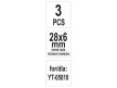YATO Cserélhető pofa hónolóhoz 28 x 6 mm (3 db/cs)