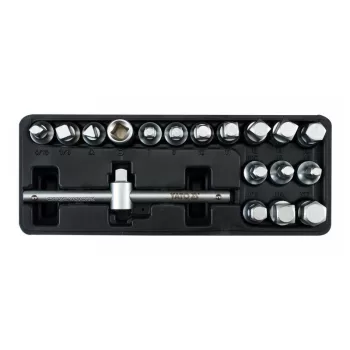   YATO Olajleeresztő kulcs készlet 18 részes 5/16"-3/8", 8 mm,10 mm, 7-14 mm, 10 mm, 8-17 mm 3/8" C
