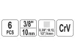 YATO Olajleeresztő kulcs készlet 6 részes 3/8", 1/2", 8 mm, 10 mm, 12 mm, 14 mm 3/8" CrV
