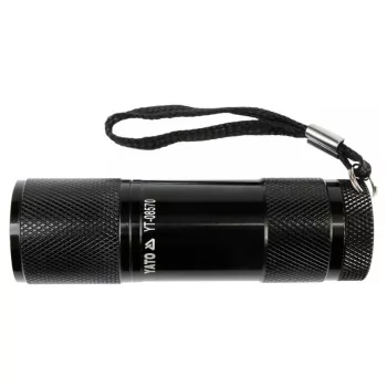   YATO Elemes LED zseblámpa 30 lumen alumínium fekete 3 x AAA
