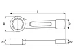 YATO Üthető csillagkulcs 30 mm / 190 mm CrV
