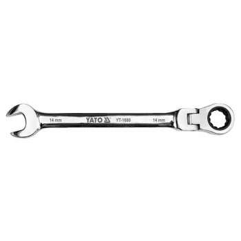   YATO Racsnis csuklós csillag-villáskulcs 14 mm / 185 mm 72T CrV