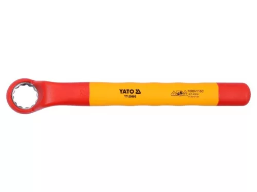 YATO Hajlított csillagkulcs 22 mm / 245 mm 1000 V-ig szigetelt CrV