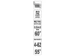 YATO Menetfésű 52 lapos metrikus 0,25-6,0 mm 60° és Whitworth 4-62 mm 55°