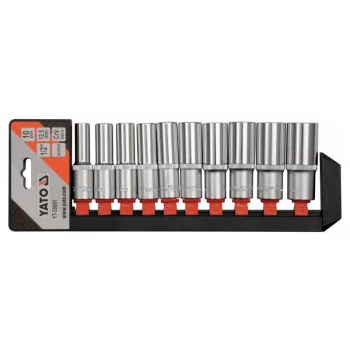   YATO Hosszú dugókulcs készlet 10 részes 1/2" 10-24 mm CrV