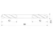 YATO Kétvégű csigafúró 4,2 x 55/13 mm HSS