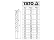 YATO Csigafúró készlet 19 részes 1-10 mm HSS Co